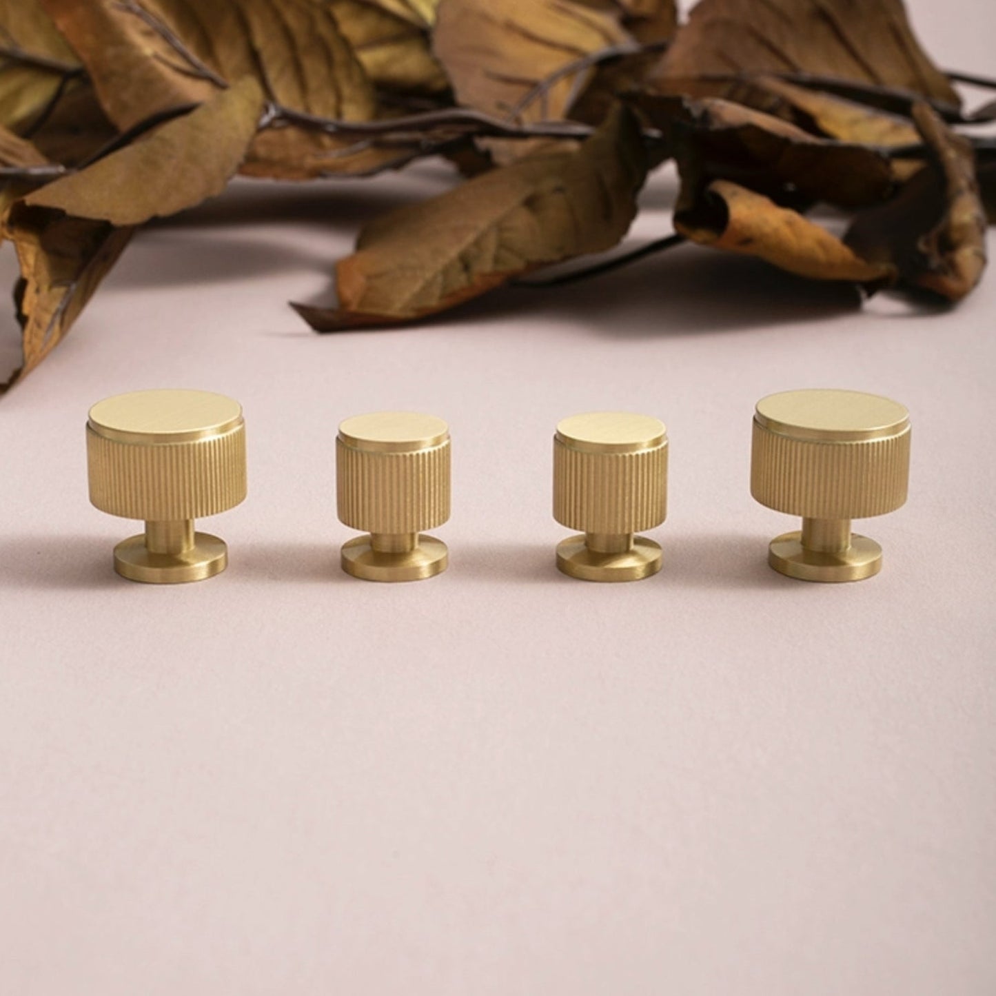 Modern Solid Brass Striped Bar Cabinet and Drawer Pulls
