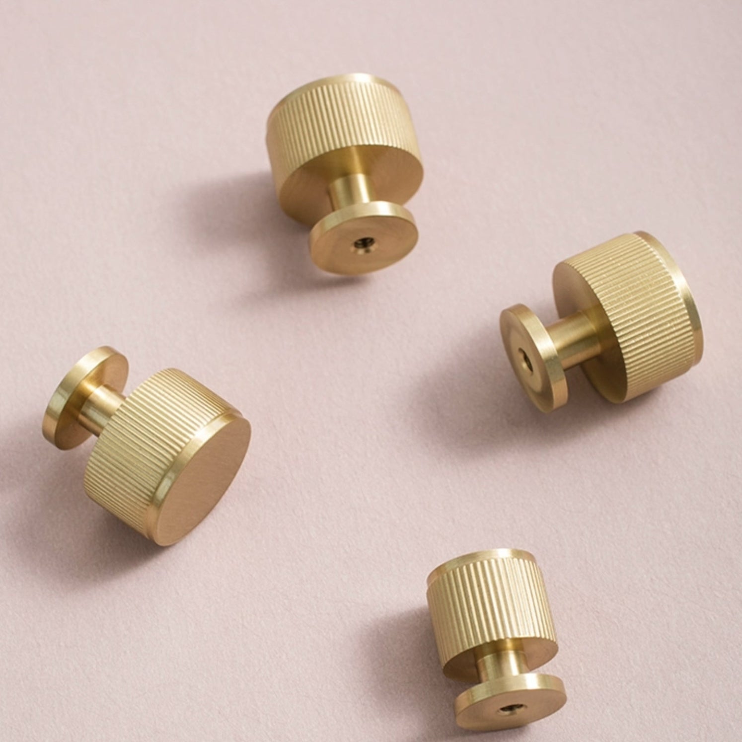 Modern Solid Brass Striped Bar Cabinet and Drawer Pulls