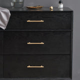 Gold Luxury Stripe High-end Kitchen Drawer Pulls