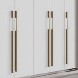 Modern Aluminum Alloy Slimline Gold Cabinet Drawer Handles