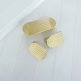 Gold Drawer Pulls Solid Brass Fingerprint Knobs Kitchen Furniture Hardware