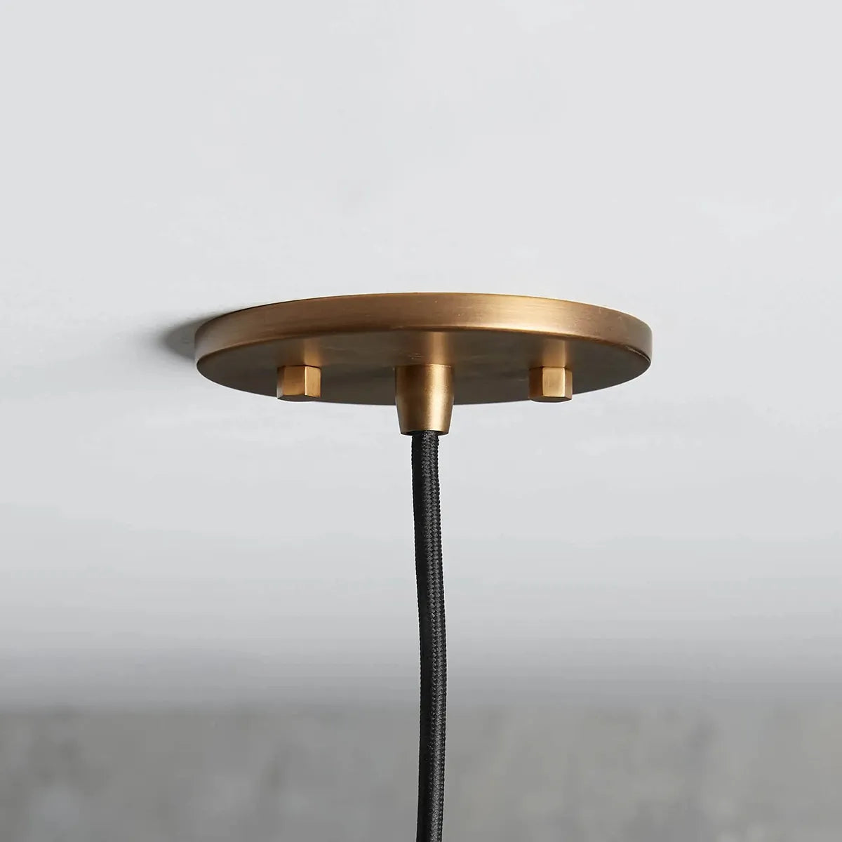 Industrial Cloche Pendant Light in Antiqued Brass