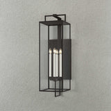 Judy Forged Iron Clear Glass Indoor Outdoor Lantern Sconce