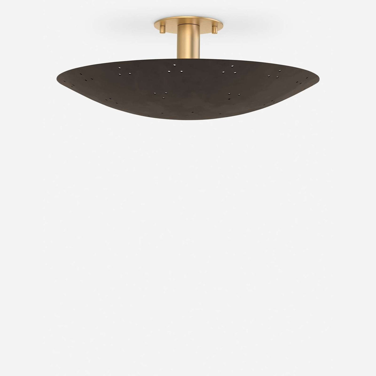Kerris Perforated Disc Flush Mount Ceiling Light — flush mount disc light with Warm Patterned Glow