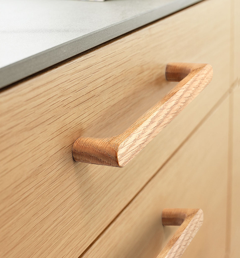 Wooden Furniture Handle Natural Walnut Kitchen Cabinet Handles