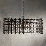 la cage 8 light chandelier in bronze