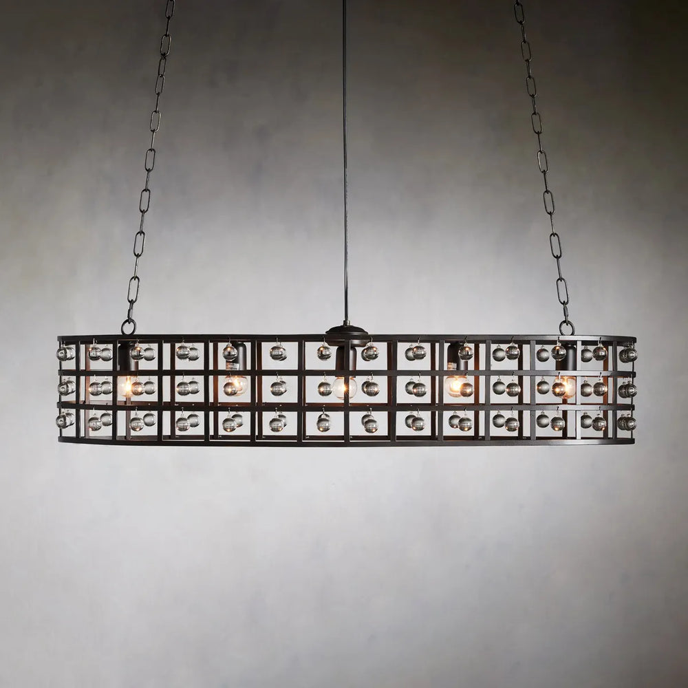 la cage oval chandelier