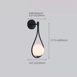minimalist glass shade ball sconce