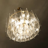 lattice glass round chandelier