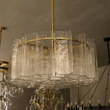 lattice glass round chandelier