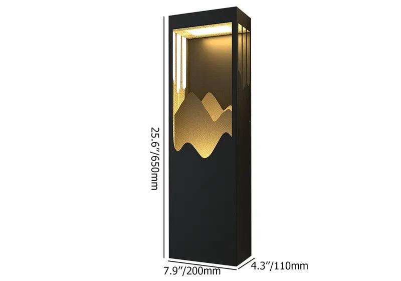 layered cuboid outdoor lamp