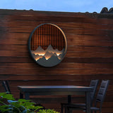 led layered mountain pattern sconce