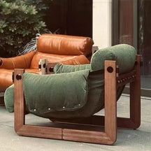 Leather Chaise Lounge with Knot-Free Ash Wood for a Comfortable Sofa Chair – view 11