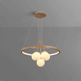 natural wood chandelier