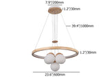 nordic led natural wood chandelier