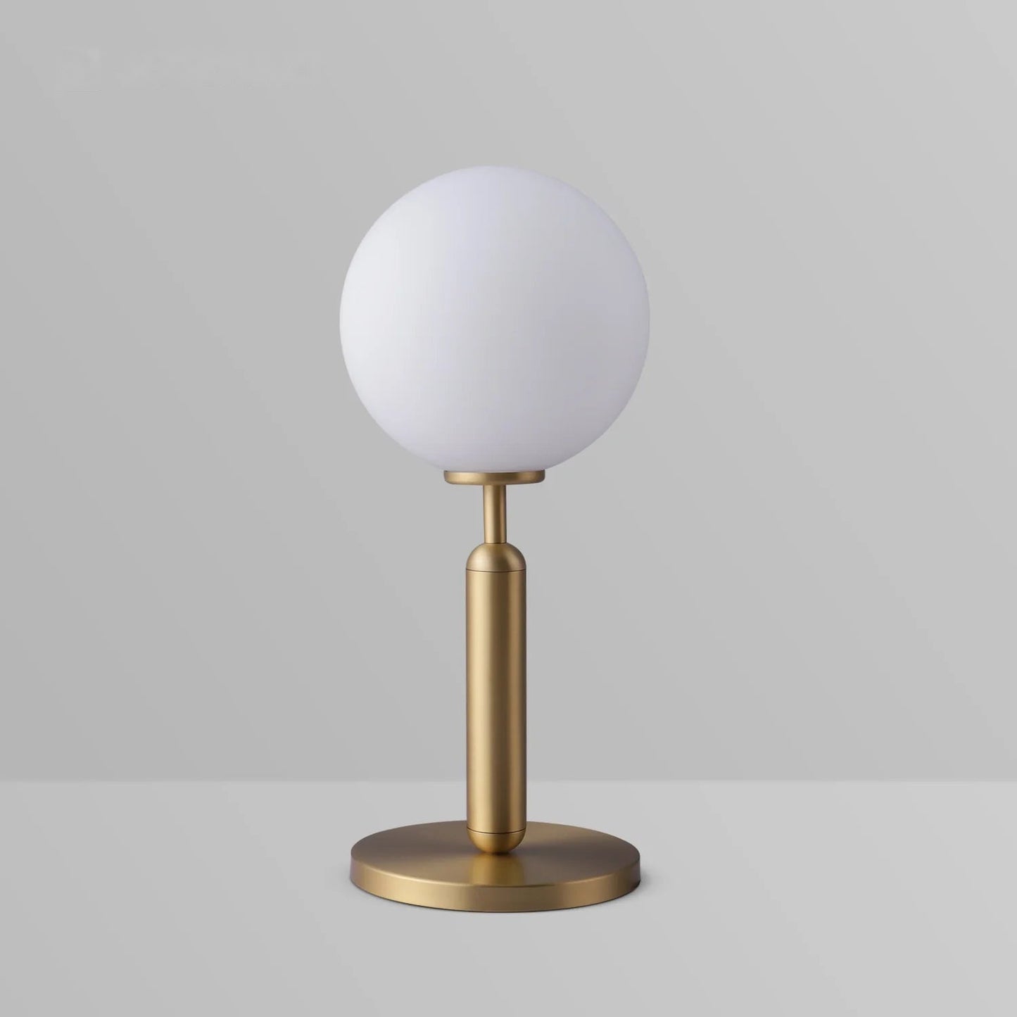 matte white globe table lamp