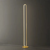 minimalist brass floor lamp