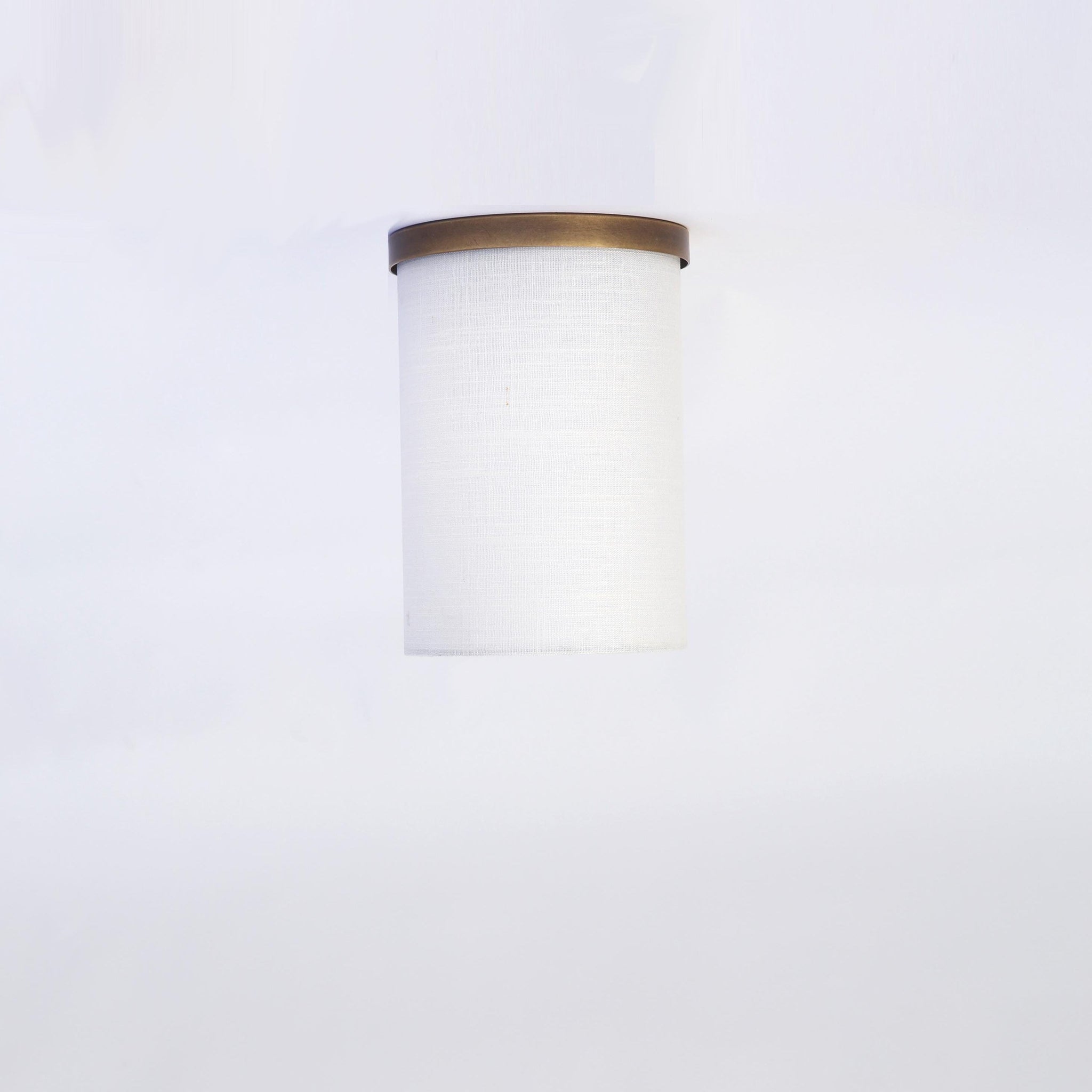Linen Drum Flush Mount Ceiling Light