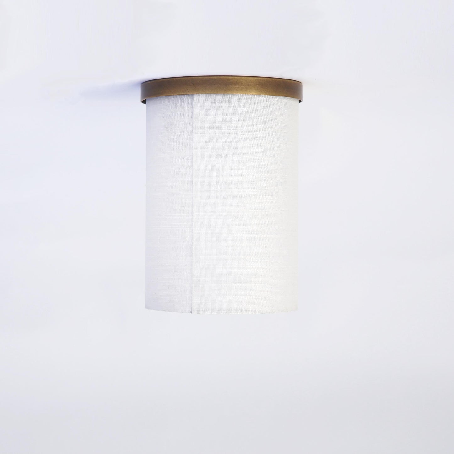 Linen Drum Flush Mount Ceiling Light