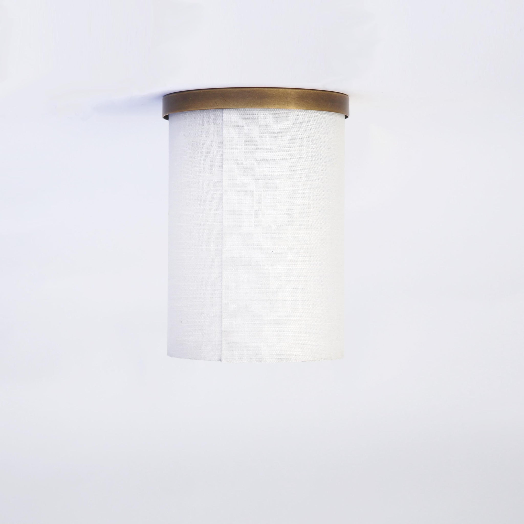 Linen Drum Flush Mount Ceiling Light