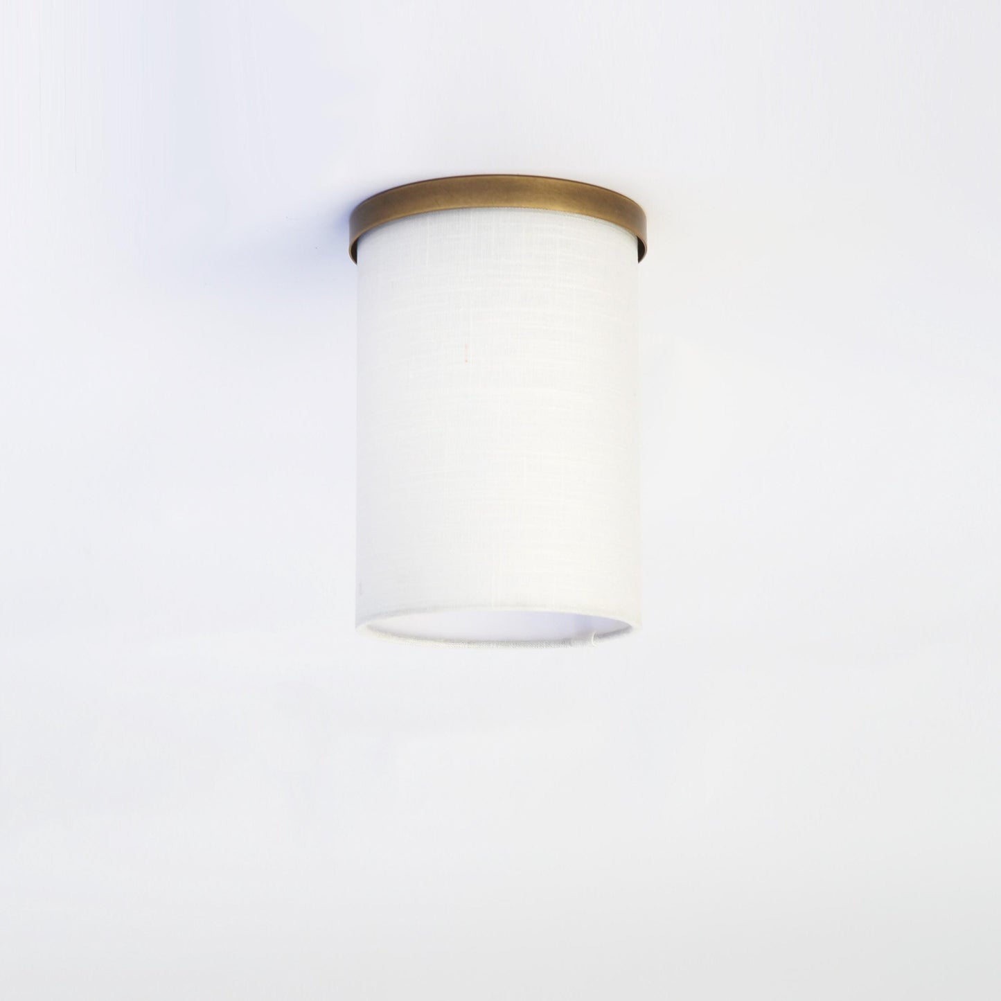 Linen Drum Flush Mount Ceiling Light