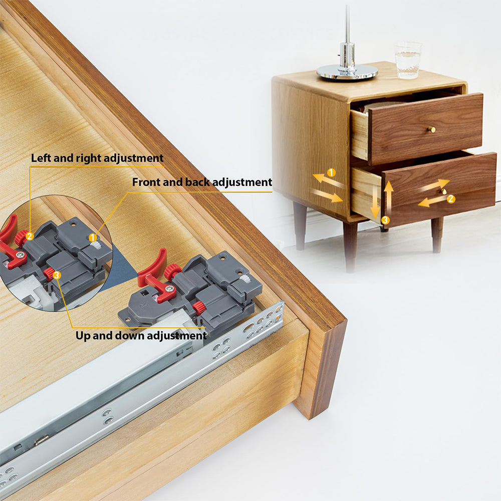 Silver Soft Close Undermount Slides Drawer Slides