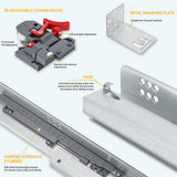 Silver Soft Close Undermount Slides Drawer Slides