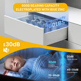 Undermount Soft Close Silver Drawer Slides with Rear mounting Bracket and Locking Devices
