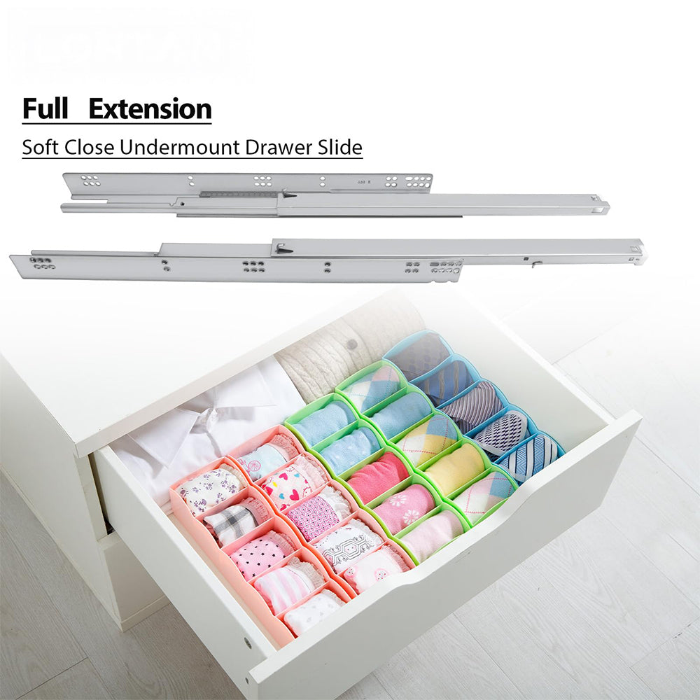 Silver Soft Close Undermount Slides Drawer Slides