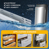 Undermount Soft Close Silver Drawer Slides with Rear mounting Bracket and Locking Devices