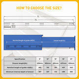 Undermount Soft Close Silver Drawer Slides with Rear mounting Bracket and Locking Devices