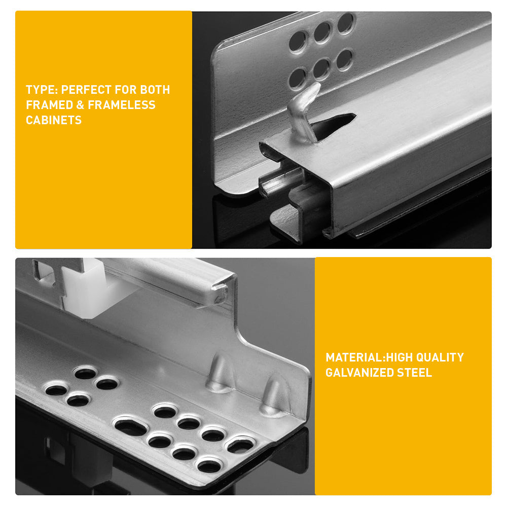 Silver Soft Close Undermount Slides Drawer Slides