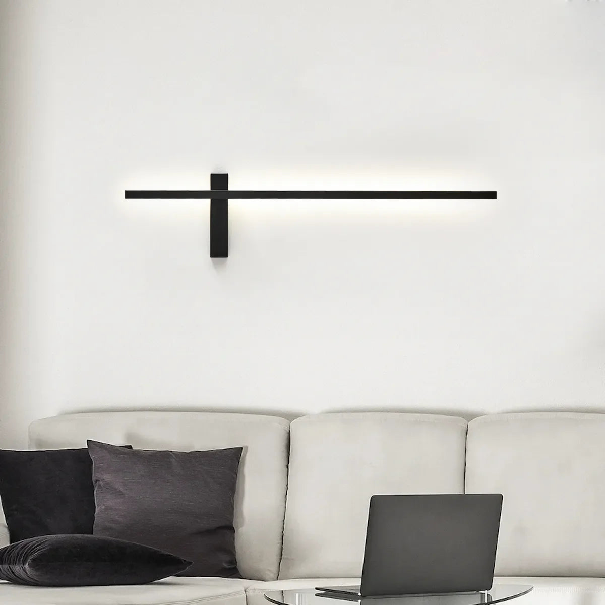 black long strip wall sconces