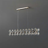 long crystal pendant light