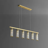 linear island chandelier