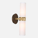 Marlowe Linen Double Wall Sconce — Dual-Arm Wall Light with Warm Soft Glow