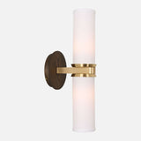 Marlowe Linen Double Wall Sconce — Dual-Arm Wall Light with Warm Soft Glow