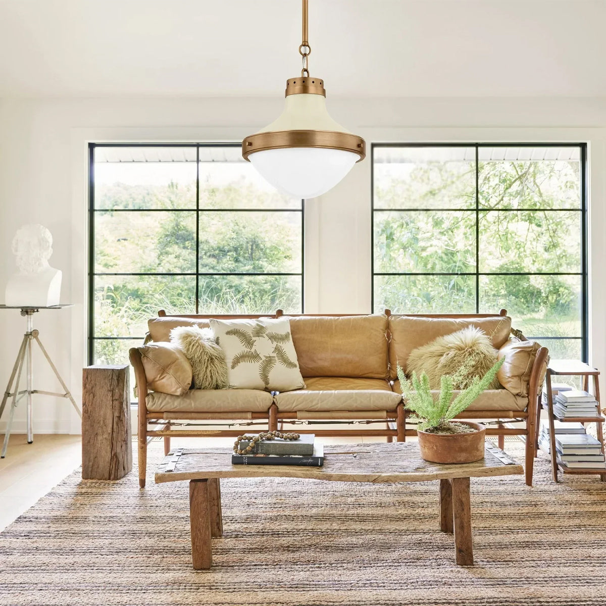Maxton Pendant — Geometric Metal Hanging Light with Warm Directional Glow