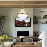 Maxton Pendant — Geometric Metal Hanging Light with Warm Directional Glow