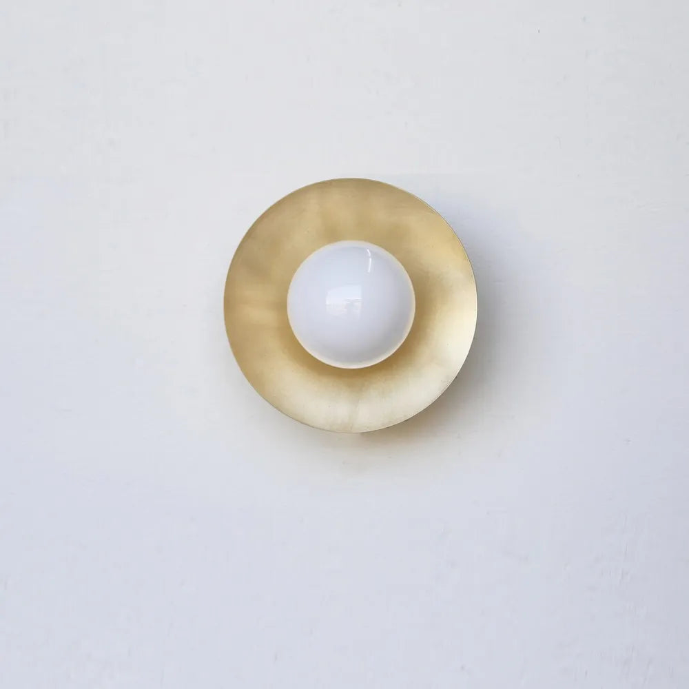 Mid-Century Modern Ceiling / Wall Light with Handcrafted Glass Globe