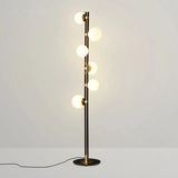 mid century spiral globe floor lamp