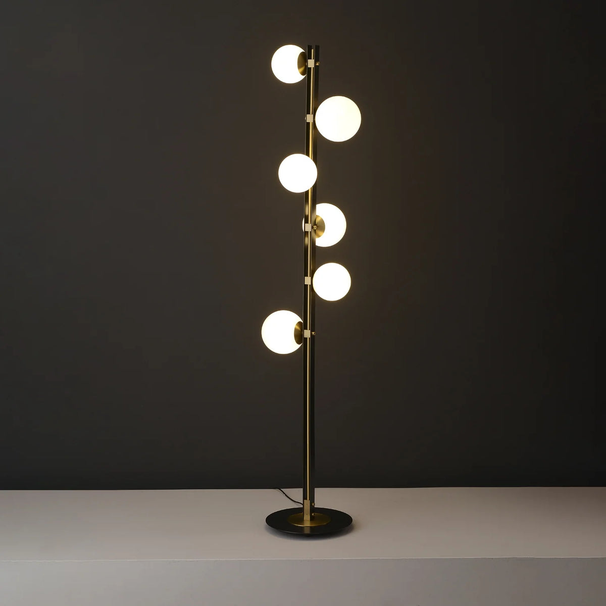mid century retro globe floor lamp