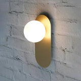 Milan Brass Wall Sconce | Light & Modern Opal Glass Wall Lamp - View 3