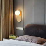 Milan Brass Wall Sconce | Light & Modern Opal Glass Wall Lamp - View 4