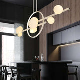 minimalist hanging glass ball led light