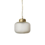 Modern Brass Glass Chandelier – Chain Pendant for Kitchen Island