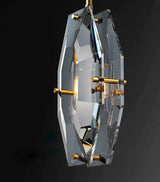 modern faceted crystal pendant