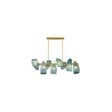 modern glass island chandelier