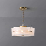 round glass shade chandelier