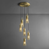 gold leaf foyer chandeliers